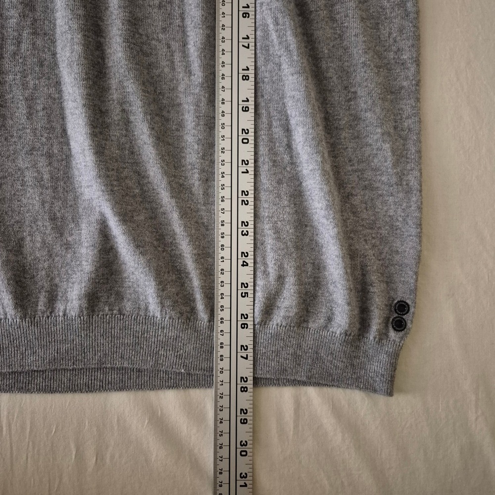 Ron Dorff Mens XL Raglan Knit Sweater Grey Cotton Wool Blend Quiet Luxury - Picture 9 of 9